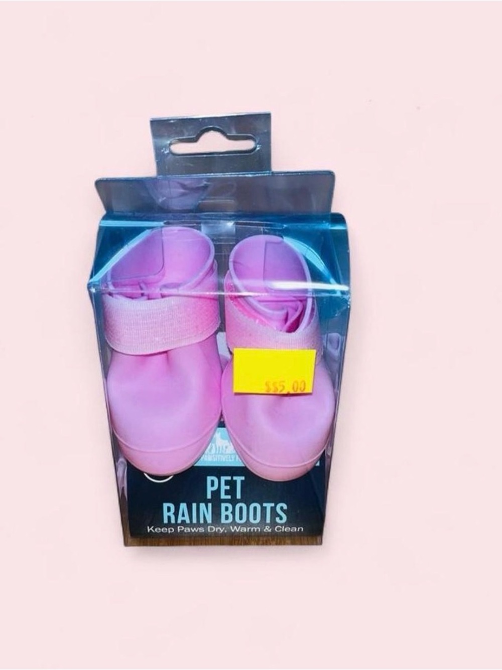 Pink Dog Rain Boots - Soft Waterproof Booties